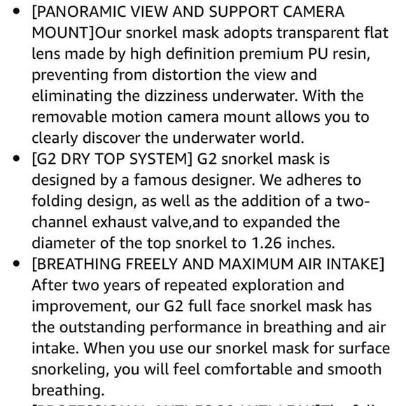 Greatever Small Black Snorkel Mask NEW Snaps In Place - Picture 7 of 15